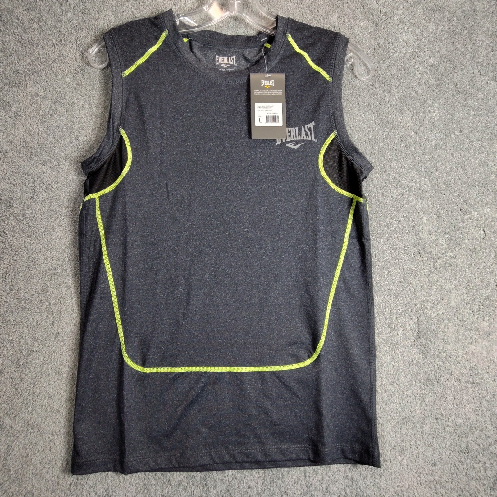 Everlast Compression Tank Top Sleeveless Athletic Training Gym Charcoal L gallery