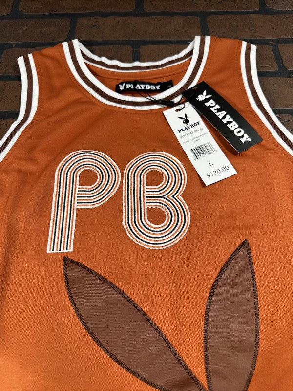 PLAYBOY BUNNY Orange Headgear Classics Basketball Jersey ~Never Worn~ M L XL 2XL gallery