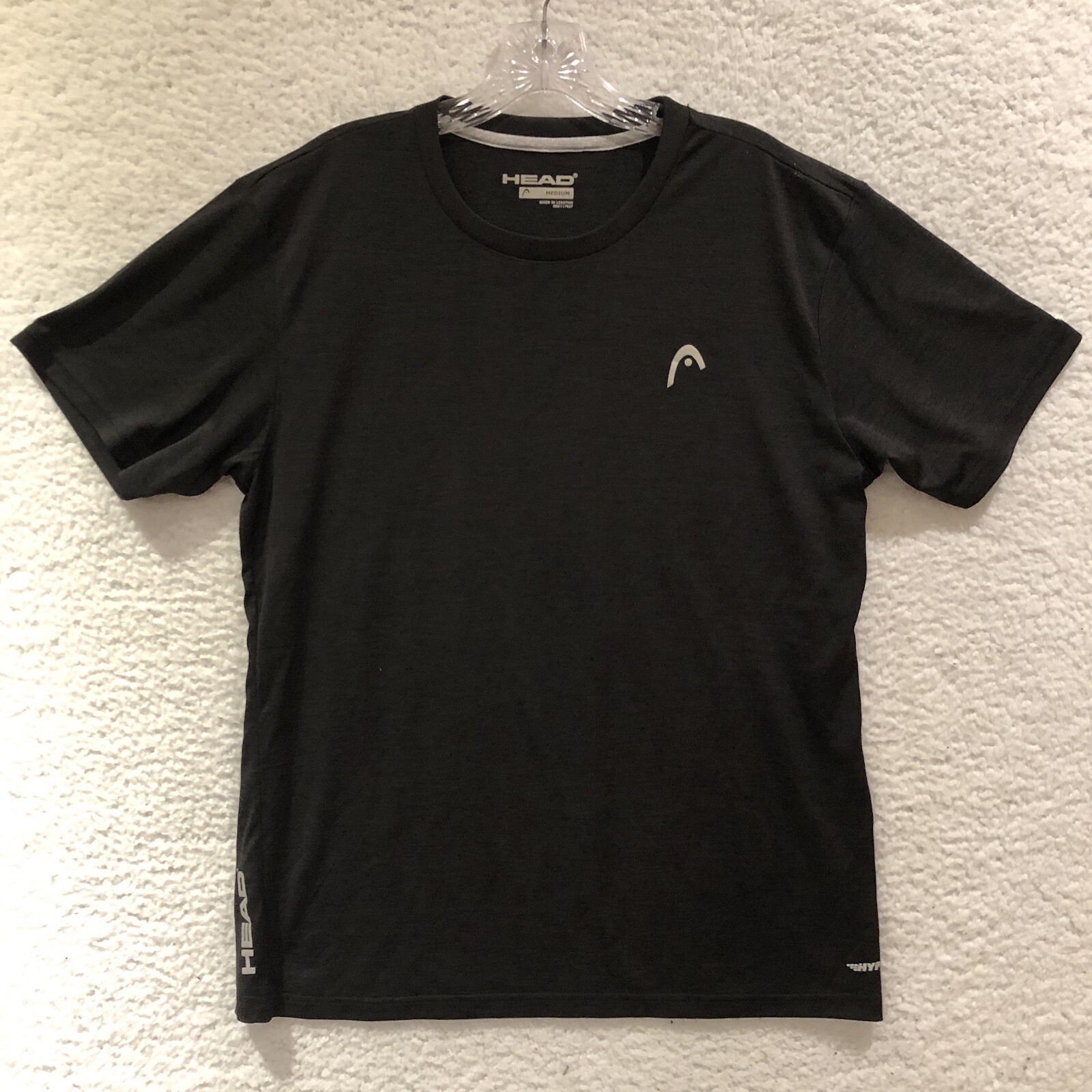 Head Hypertek Shirt Men Size Medium Black Short Sleeve Gym Sports Tennis gallery