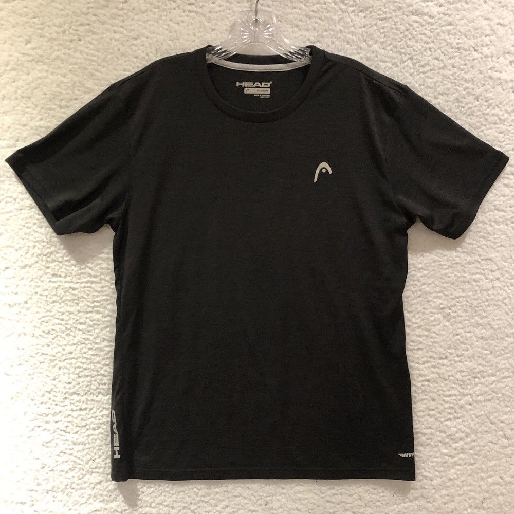 Head Hypertek Shirt Men Size Medium Black Short Sleeve Gym Sports Tennis