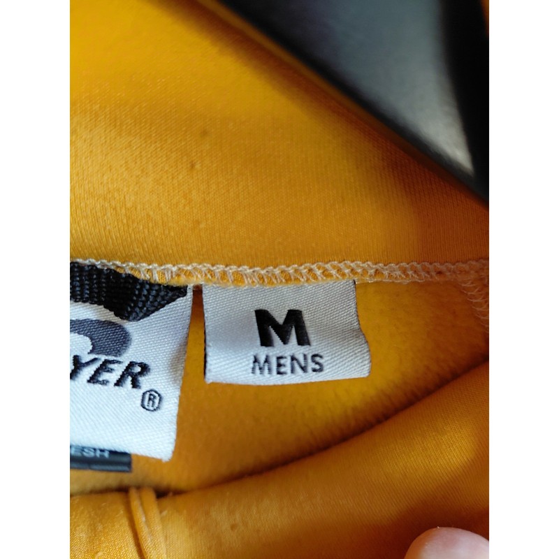 Obermeyer Mens 1/4 Zip Pullover Sweater Mustard Yellow Light Gray Size M gallery