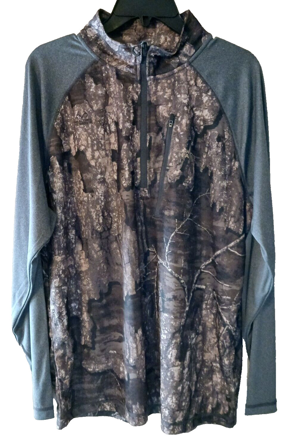 Habit Mens Size L Lewis Lodge 1/3 Zip Realtree Timber Performance Layer Pullover gallery