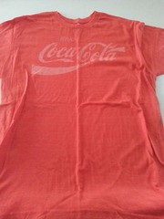 COCA COLA MENS RED LARGE SHORT SLEEVE POLYESTER COTTON RAYON TSHIRT