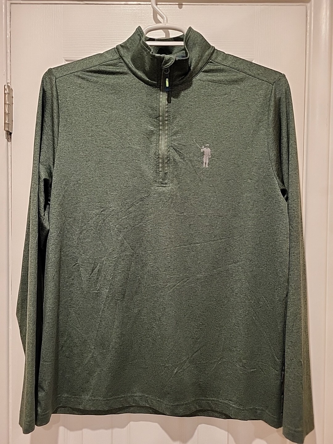 William Murray Quarter Zip Men's Large Green 1/4 Pullover Golf Preppy Adult gallery