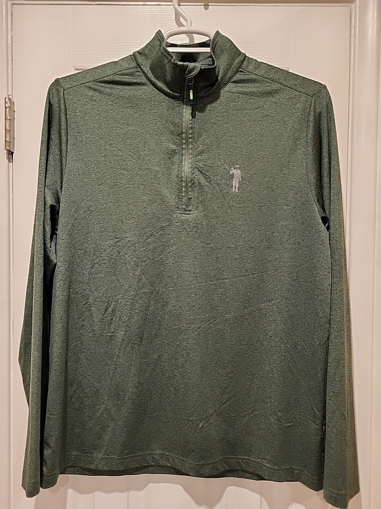 William Murray Quarter Zip Men's Large Green 1/4 Pullover Golf Preppy Adult