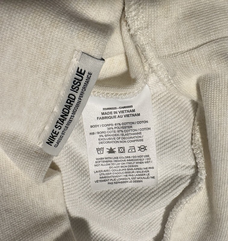 Nike Standard Issue Men’s Dry-fit Crew Basketball Top Size M Cream White gallery