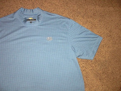 GREG NORMAN blue pattern Play Dry mock neck short sleeve Golf shirt 2XL