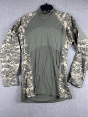 Massif Army Combat Shirt Mens Medium Green Camo Long Sleeve Tactical ACU Jersey