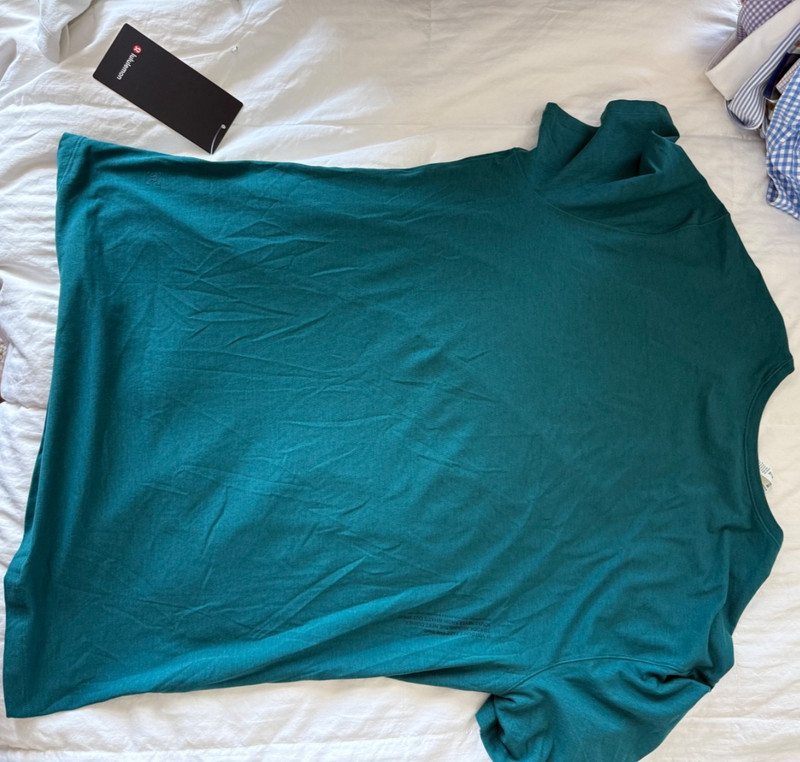 Lululemon Men's Green and Blue T-shirt gallery