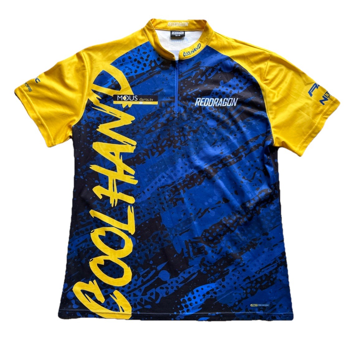 Luke Humphries PDC Blue/Yellow Darts Player Men's Polo Shirt Top UK XXL gallery