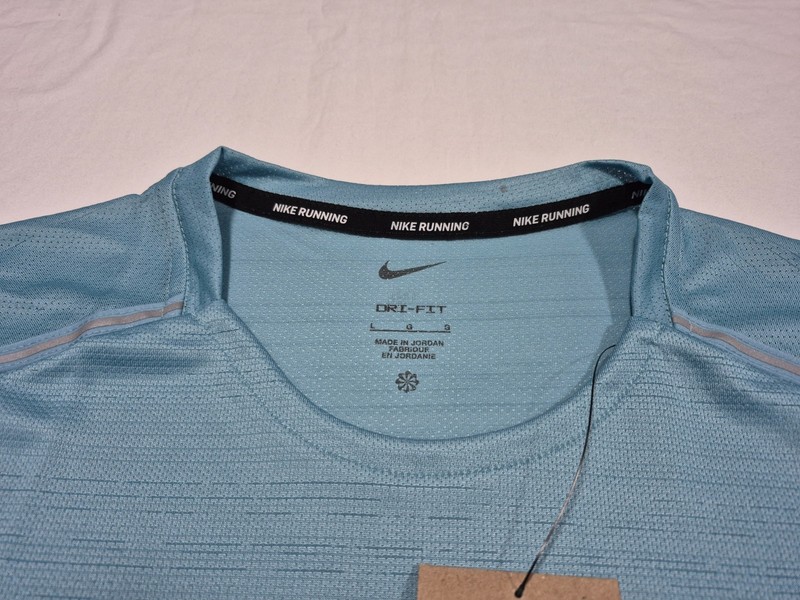 Nike Men’s Dri Fit Miler Running Shirt AJ7565-464 Emerald Ocean Blue Reflective gallery
