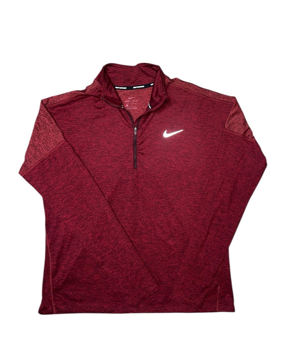 Nike Element Running Dri-fit Long Sleeve Half Zip Pullover Men's Sz L Burgundy gallery