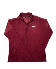 Nike Element Running Dri-fit Long Sleeve Half Zip Pullover Men’s Sz L Burgundy