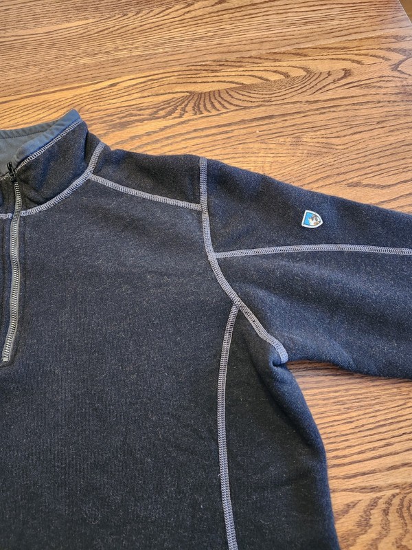 Kuhl Revel 1/4 Zip Performance Fleece Mens Medium Black Pullover Outdoor Hiking gallery