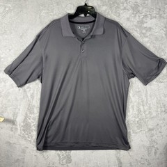 Pebble Beach Performance Mens 2XL Gray Golf Polo Shirt Lightweight
