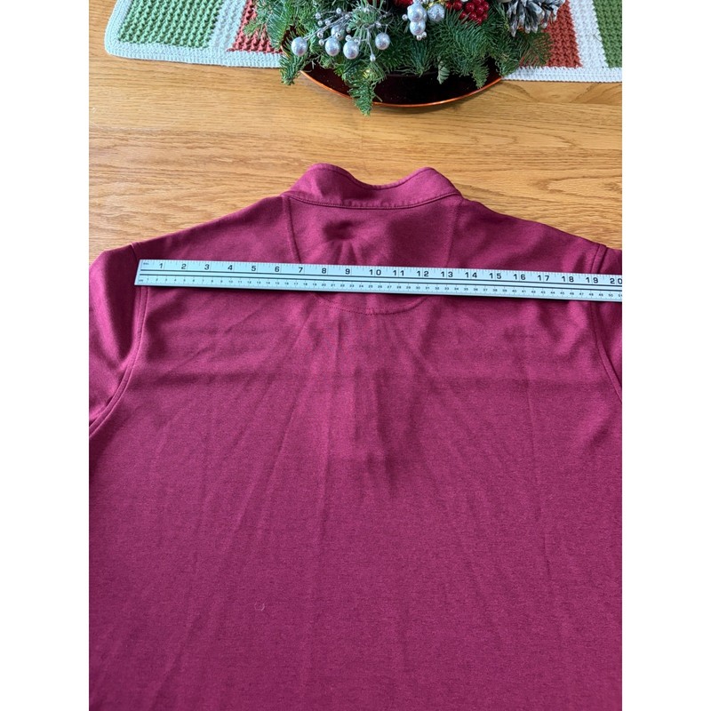 Pebble Beach Dry Luxe Performance Burgundy 1/4 Zip Pullover Mens XXL gallery