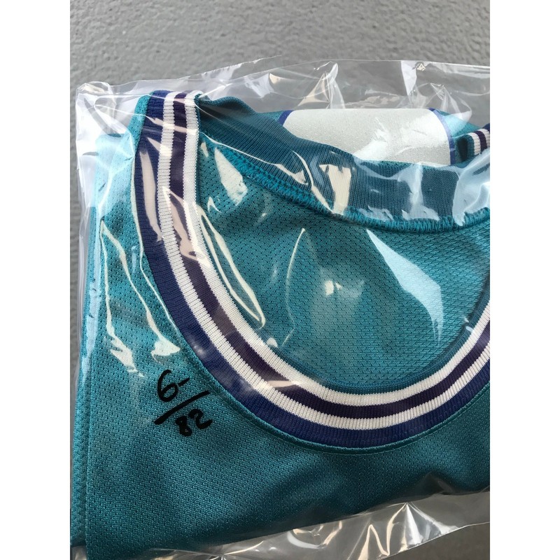 90s Vintage Charlotte Hornets Larry Johnson Jersey size 36 gallery