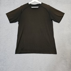 lululemon Mens Size M Brown Black Blend Short Ssleeve Athletic Gym Workout Shirt