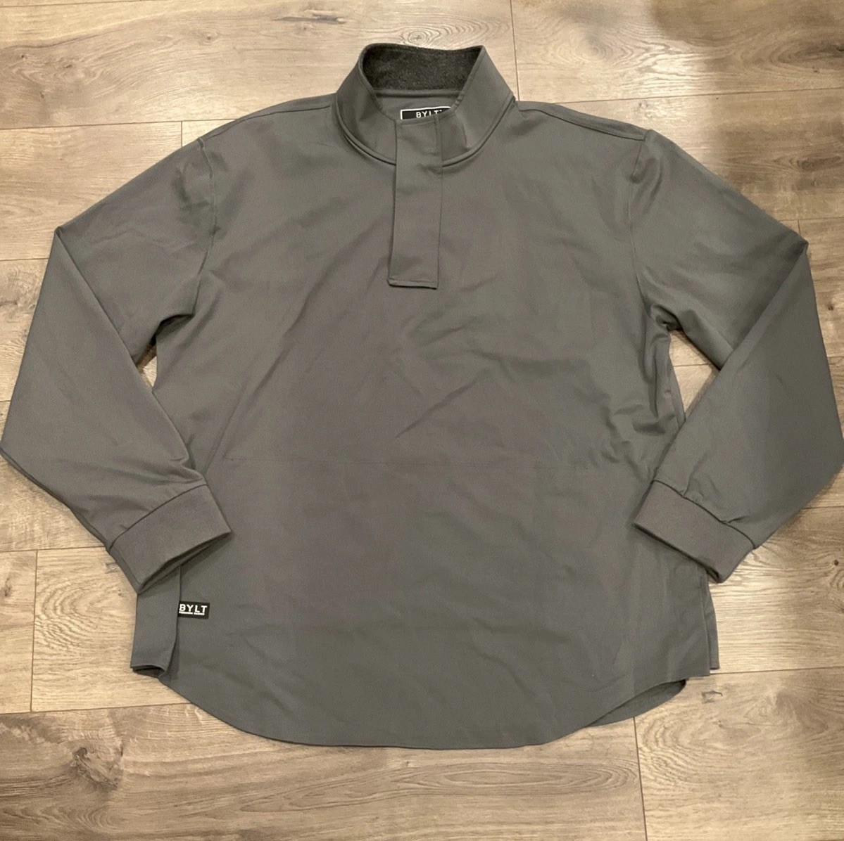 BYLT Elite Fairway Pullover Men's Large Gray Drop Cut Golf Premium Jacket NWT gallery