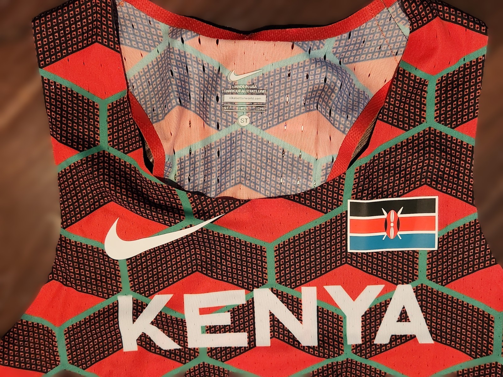 Nike Kenya Pro Elite Aeroswift Olympic Distance Singlet Tank CI8113 Mens S TALL gallery