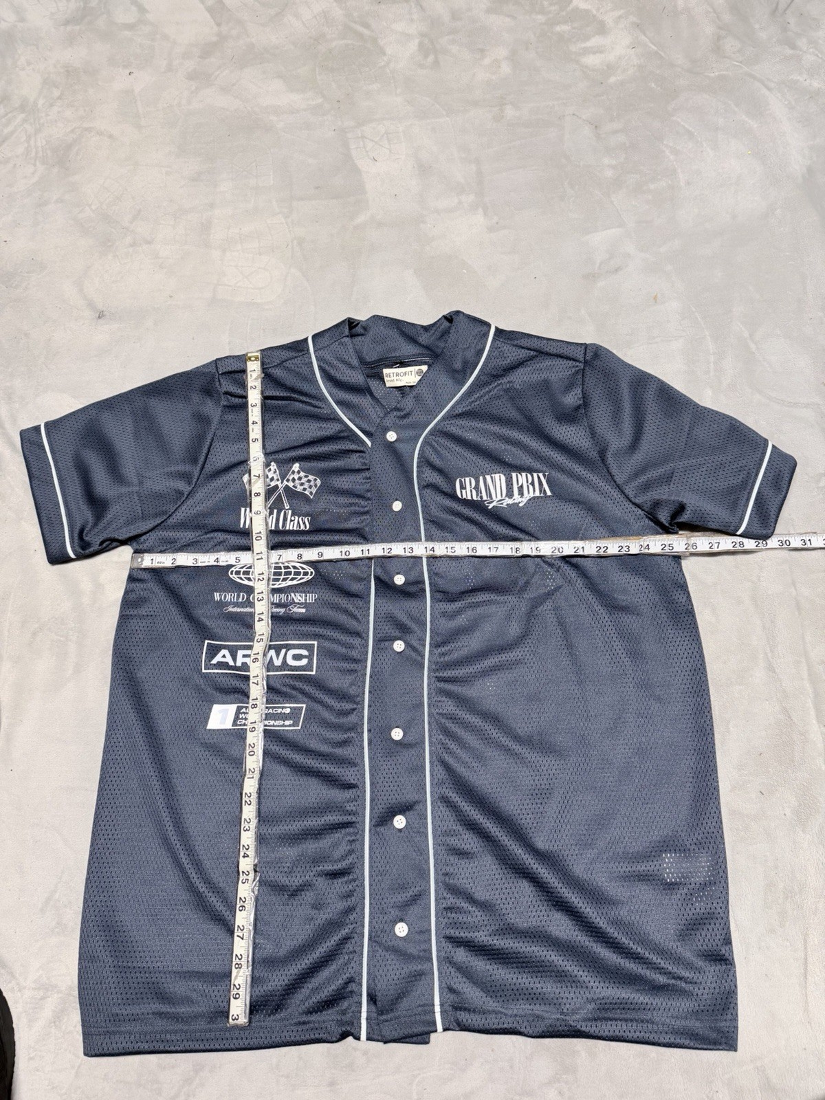RETROFIT JERSEY WITH PRINT ,front And Back , Bottom Up Size Xxl Men gallery