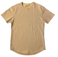 BYLT Basics Drop Cut Lux-Short Sleeve Shirt-Men’s L-Khaki Micro Olive Dots Tee