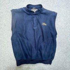 Zero Restriction Pullover Vest Men’s Medium Blue Suede Microfiber Golf Button