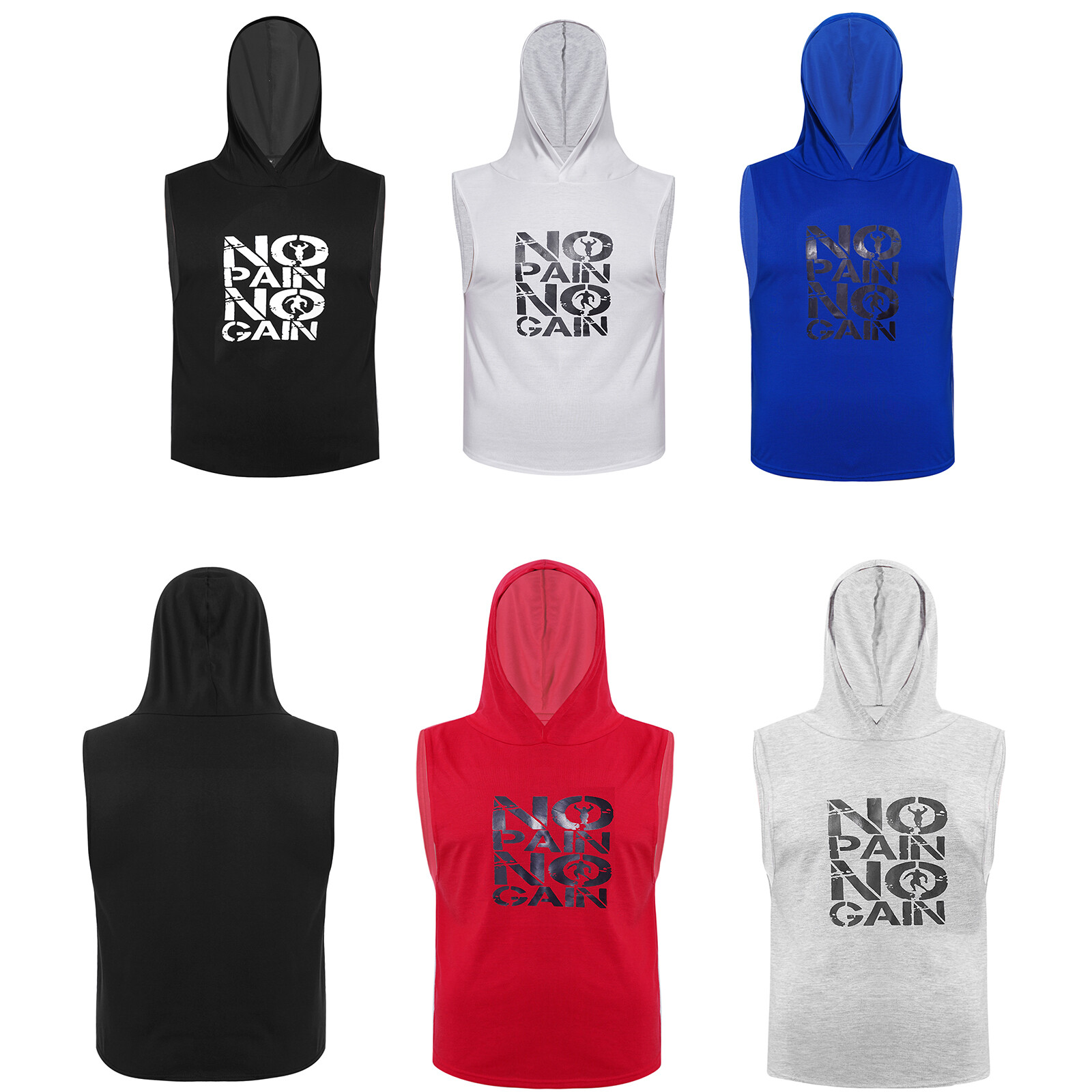Men's Hooded Tank Tops Bodybuilding Muscle Sleeveless Gym Vest Workout Hoodie gallery