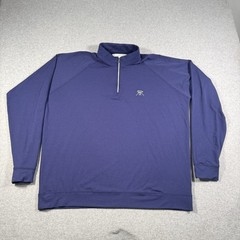 Holderness & Bourne Pullover Mens XL Navy Blue Quarter Zip Golf Tailored Fit
