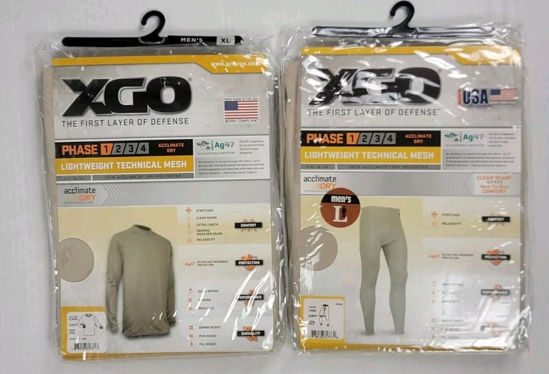Xgo Phase 1 Lightweight Crew Long Sleeve Shirt Men's Size XL And Thermal Size L gallery