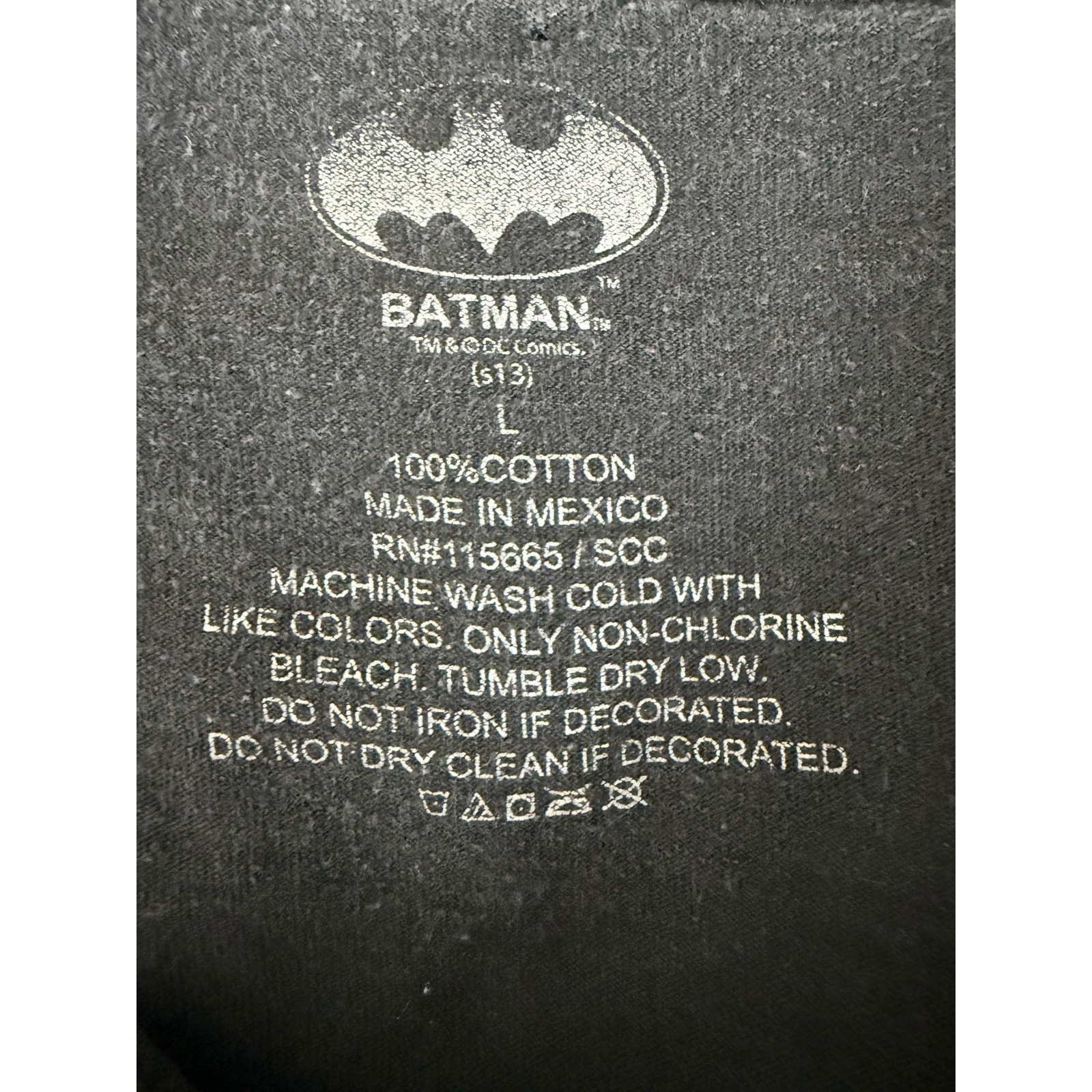 Batman Classic Logo Tank Top Black Distressed Graphic Size Large Superhero gallery