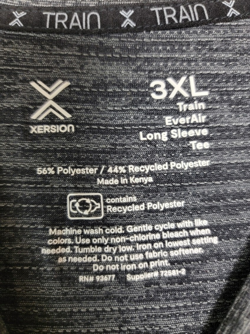 XERSION~Train EverAir Long Sleeve Tee Breathable Quick-Dri Gray Heather Mens 3XL gallery