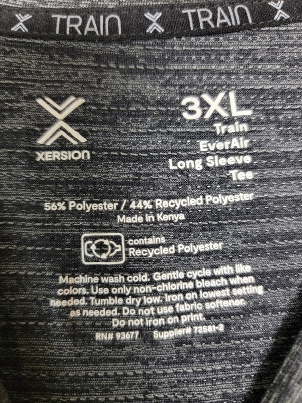 XERSION~Train EverAir Long Sleeve Tee Breathable Quick-Dri Gray Heather Mens 3XL gallery