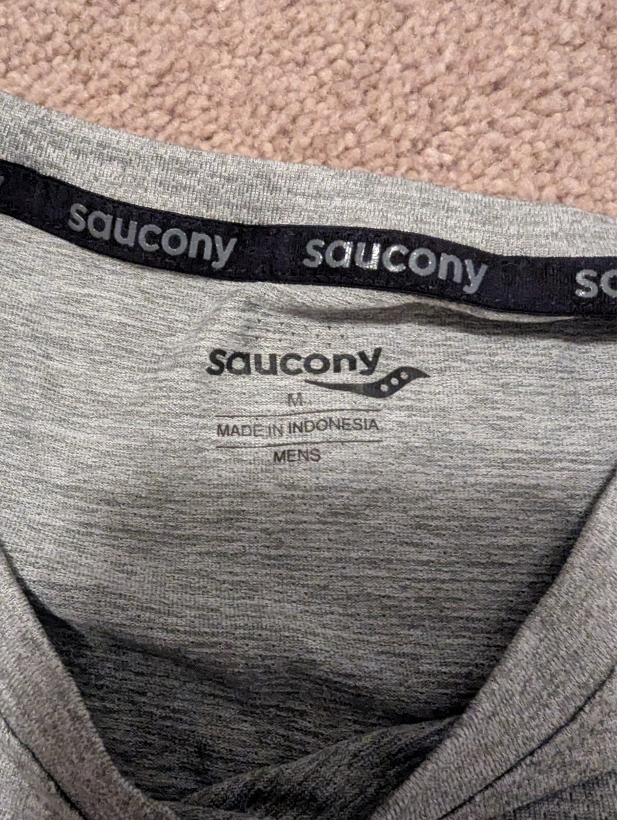 Saucony Men's Stopwatch Running Technical Short T Shirt - Gray - Medium - New gallery