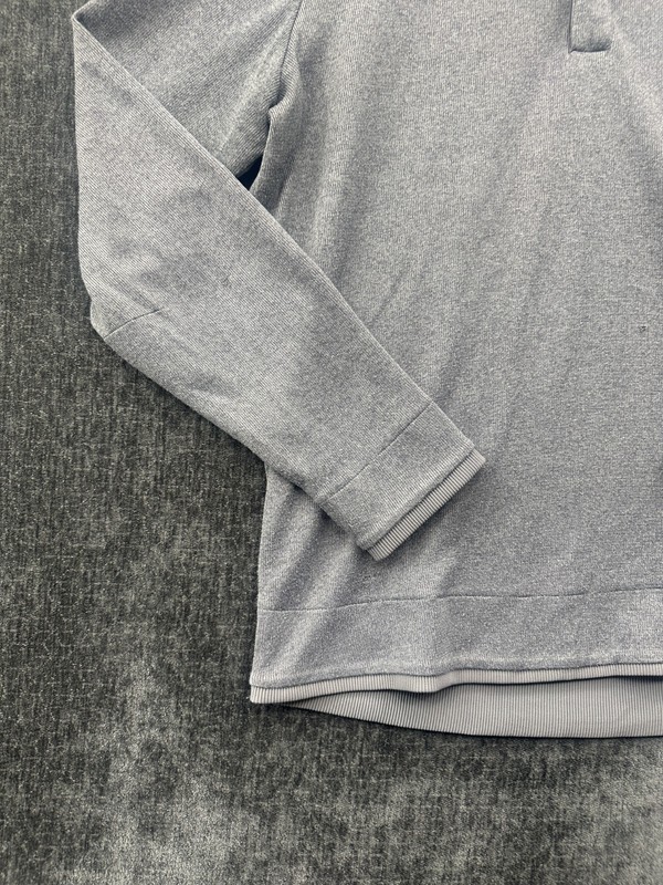 Under Armour Coldgear Loose Sweatshirt Mens XL Gray Waffle Knit Performance Golf gallery