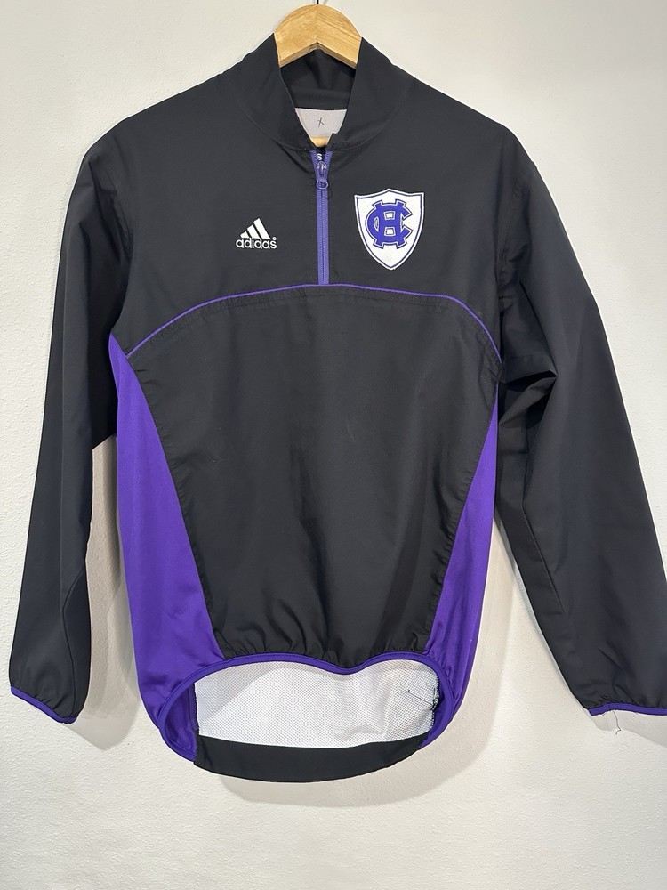 Adidas College Of The Holly Cross Crusaders Quarter Zip Windbreaker Adult S