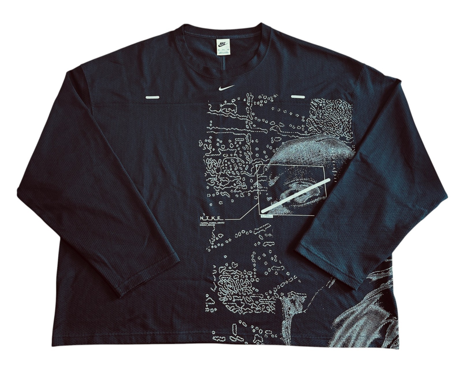 Nike Street Vision Long Sleeve Mesh Top Boxy Fit Men's XXL Black II0631-010 NWOT gallery