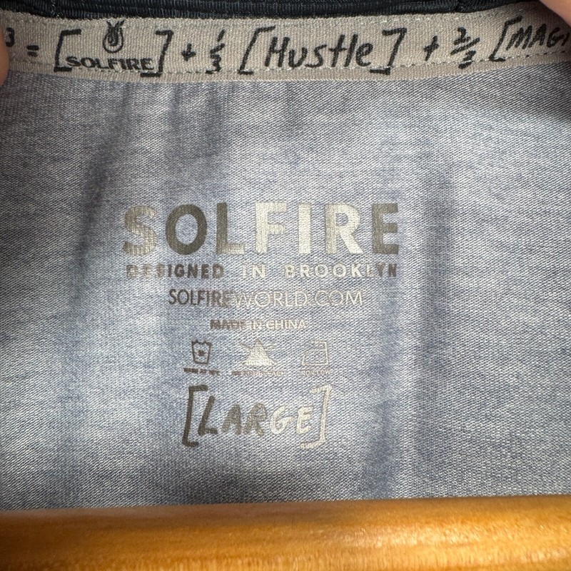 Solfire Quarter Zip Hoodie Pullover Men Large Pink Gray Stretch Hood Wicking gallery