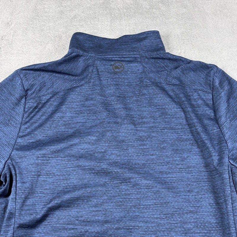 Vineyard Vines Pullover Mens Medium Blue On The Go Sankaty Quarter Zip Golf OTG gallery