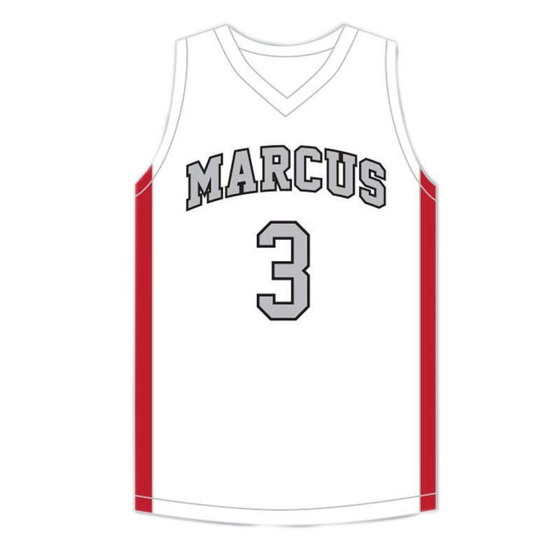 Throwback Marcus #3 High School Basketball Jersey Stitched Custom Names gallery