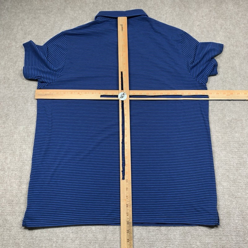 Vineyard Vines Edgartown Polo Shirt Mens XL Blue Striped Short Sleeve Whale gallery
