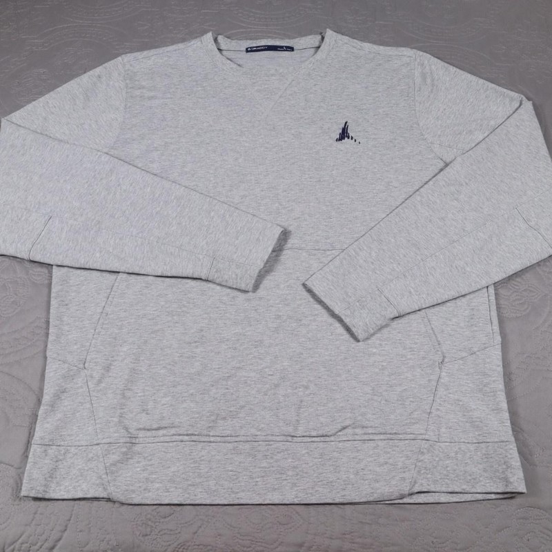 Ravenna Golf Course B. Draddy Crew Pullover Mens Large Gray Pima Sweatshirt gallery