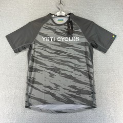 Yeti Cycles Shirt Jersey Men’s Medium Gray Camo Longhorn Lightweight Bike