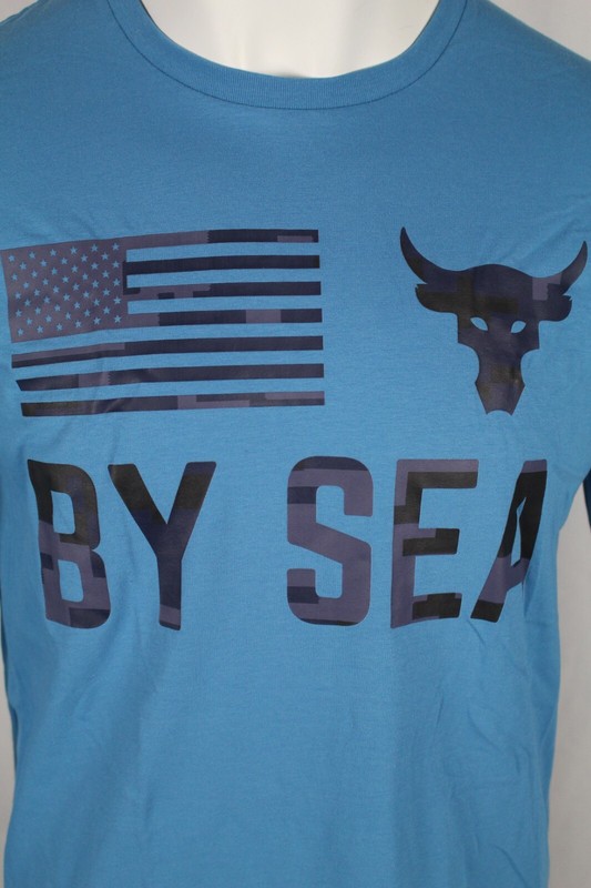Under Armour Men's T Shirt Project Rock Veterans By Sea Long Sleeve Blue Flag gallery