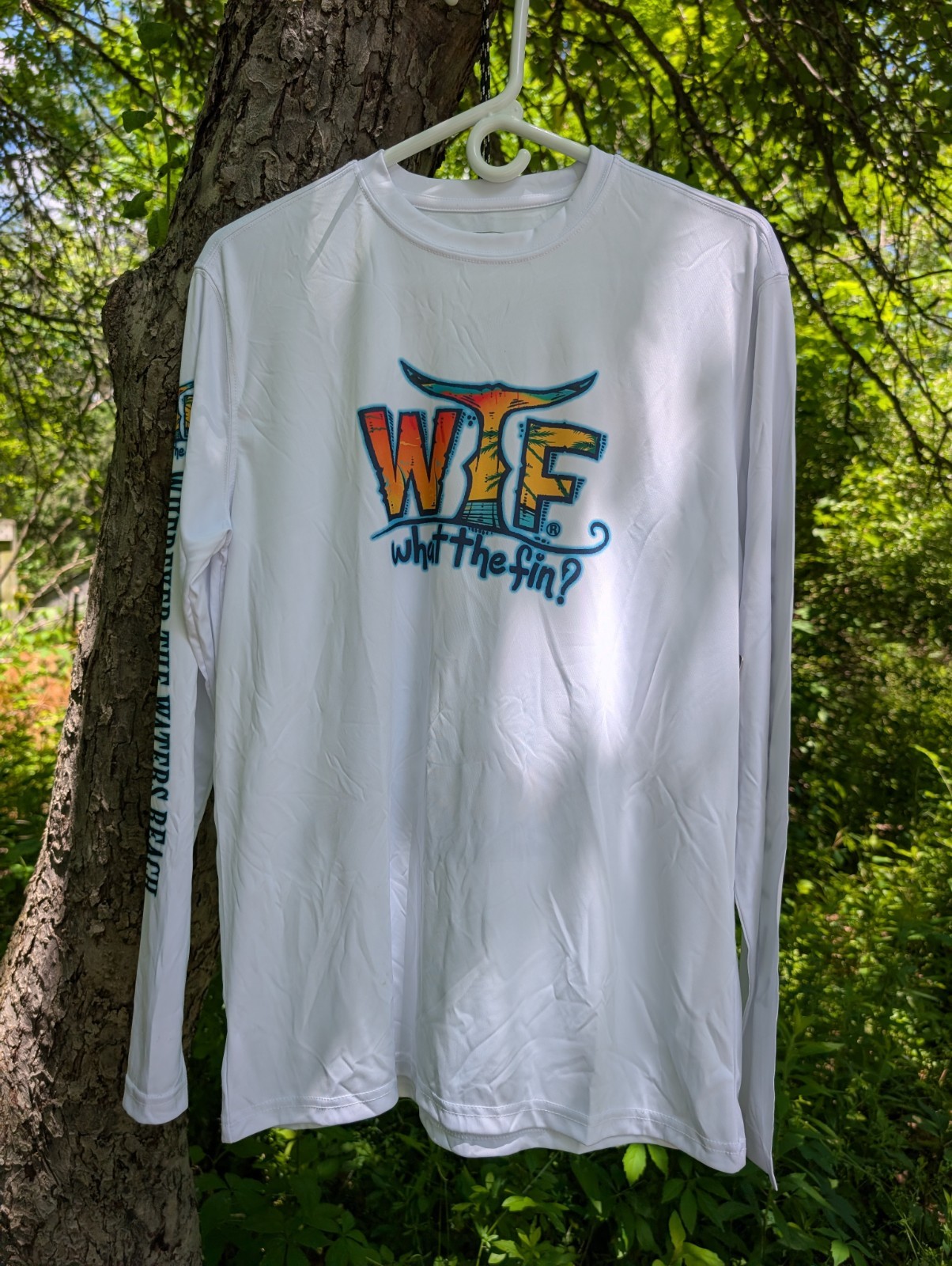 What The Fin WTF Performance Fabric Men Size S Long Sleeve Rum Runner TShirt NWT gallery
