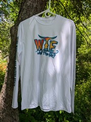 What The Fin WTF Performance Fabric Men Size S Long Sleeve Rum Runner TShirt NWT