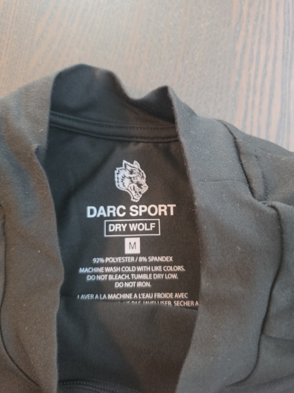 Darc Sport Forged Dry Wolf Raglan Short Sleeve Tee Black Size Medium gallery