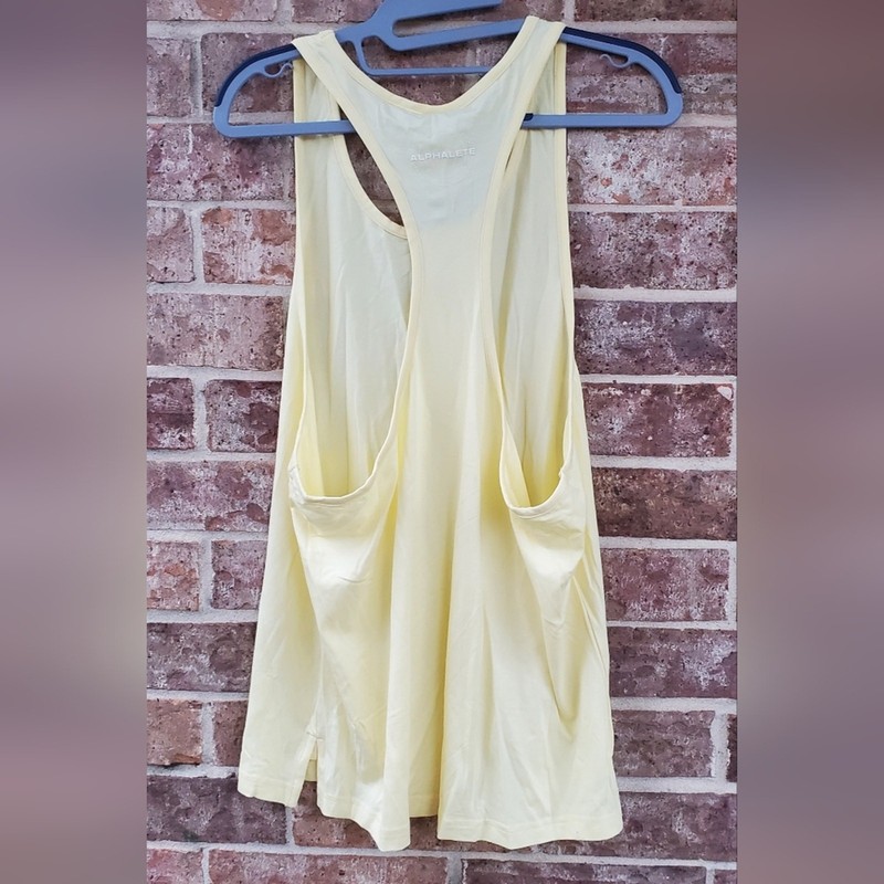 Alphalete Light Yellow Stringer Men's Tank Size M gallery