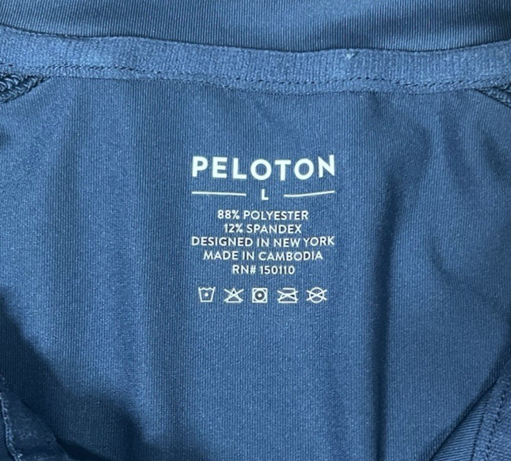 Peleton Cycling 1/2 Zip Navy Blue Pullover Size Large 1357 gallery