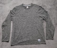 Rugged Elements Shirt Mens Small Long Sleeve Gray Heather Active Quick Dry
